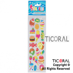 STICKER HS3534-6 GOLOSINAS CON BRILLITOS x 12